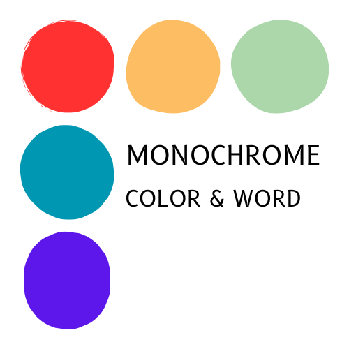 Monochrome Color & Word Exhibit Block