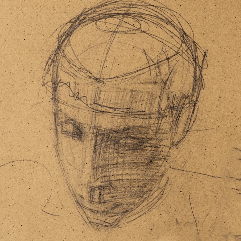Pencil Drawing Human head